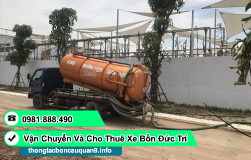 Xe bồn hút vận chuyển bùn vi sinh TPHCM